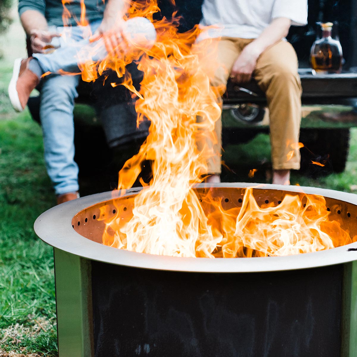 Breeo X Series 24 Smokeless Fire Pit (Patina) with Ash Removal Tool