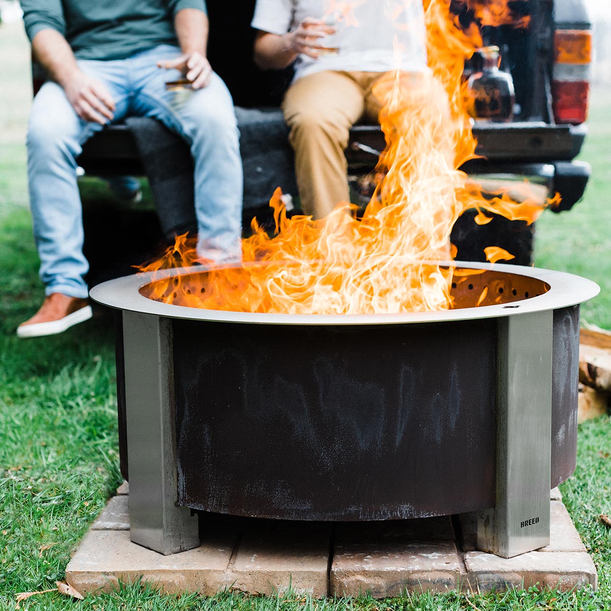 BREEO X Series 30 Smokeless Fire Pit (Patina) with Ash Removal Tool