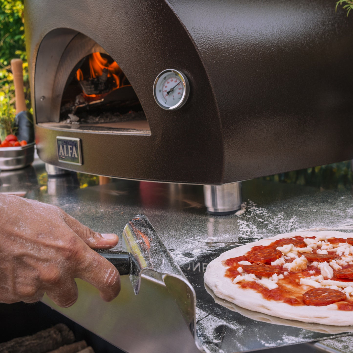 Alfa Moderno Nano Pizza Oven in Copper (Wood Fuel)