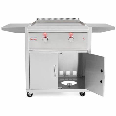Blaze LTE 30" 2-Burner Built-In Gas Griddle w/ Grill Cart