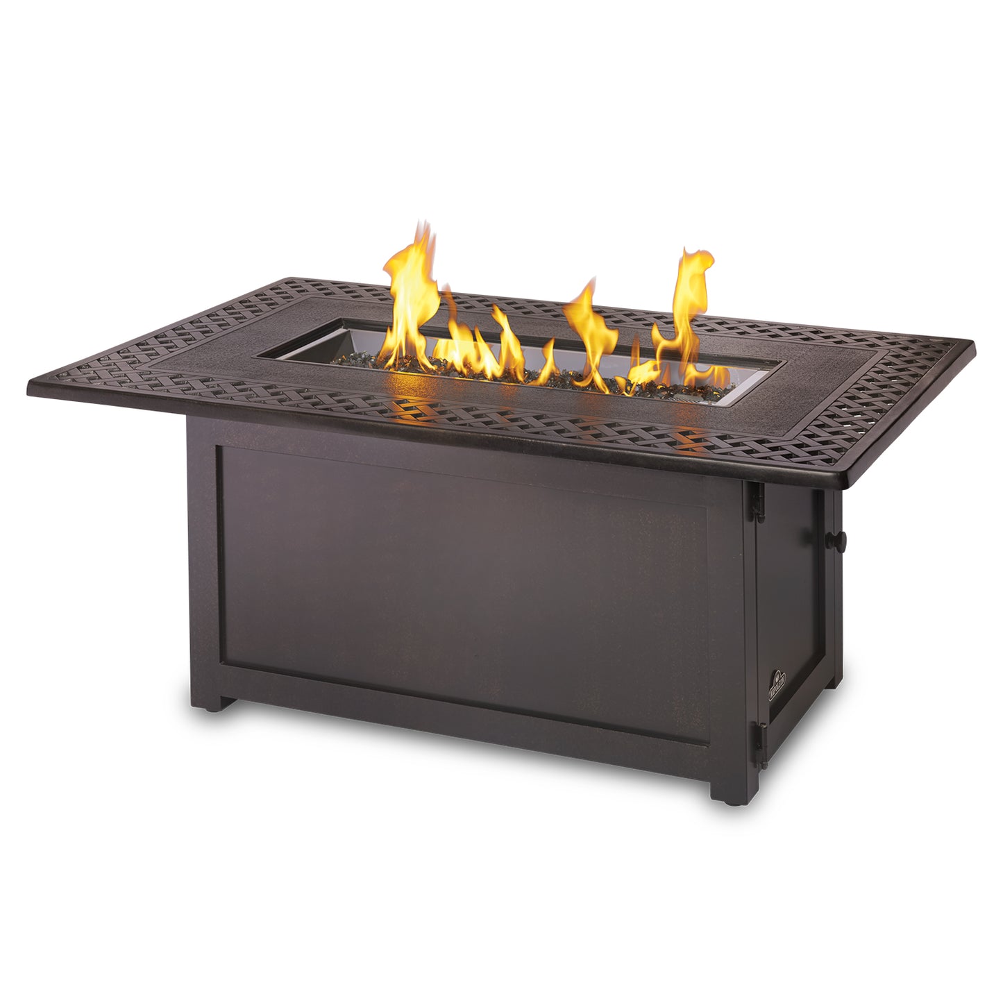 Kensington Rectangular Patioflame Table w/ Glass Wind Guard