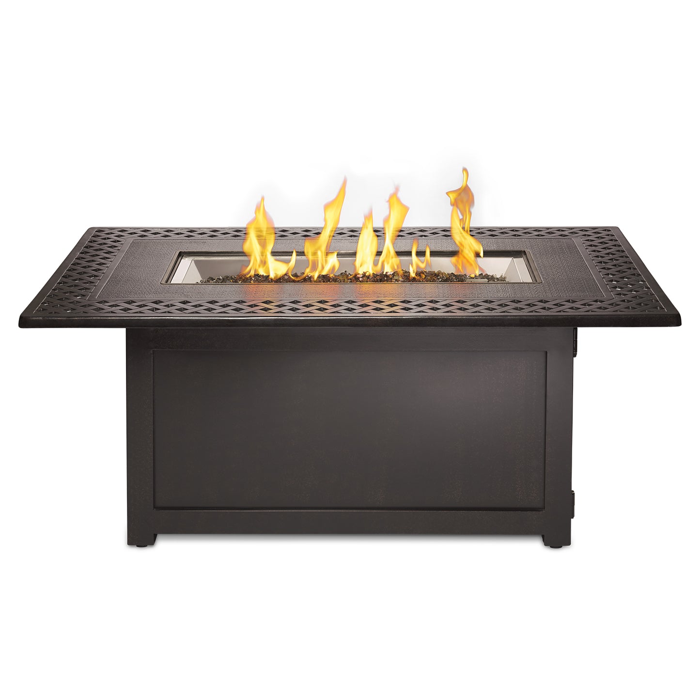 Kensington Rectangular Patioflame Table w/ Glass Wind Guard