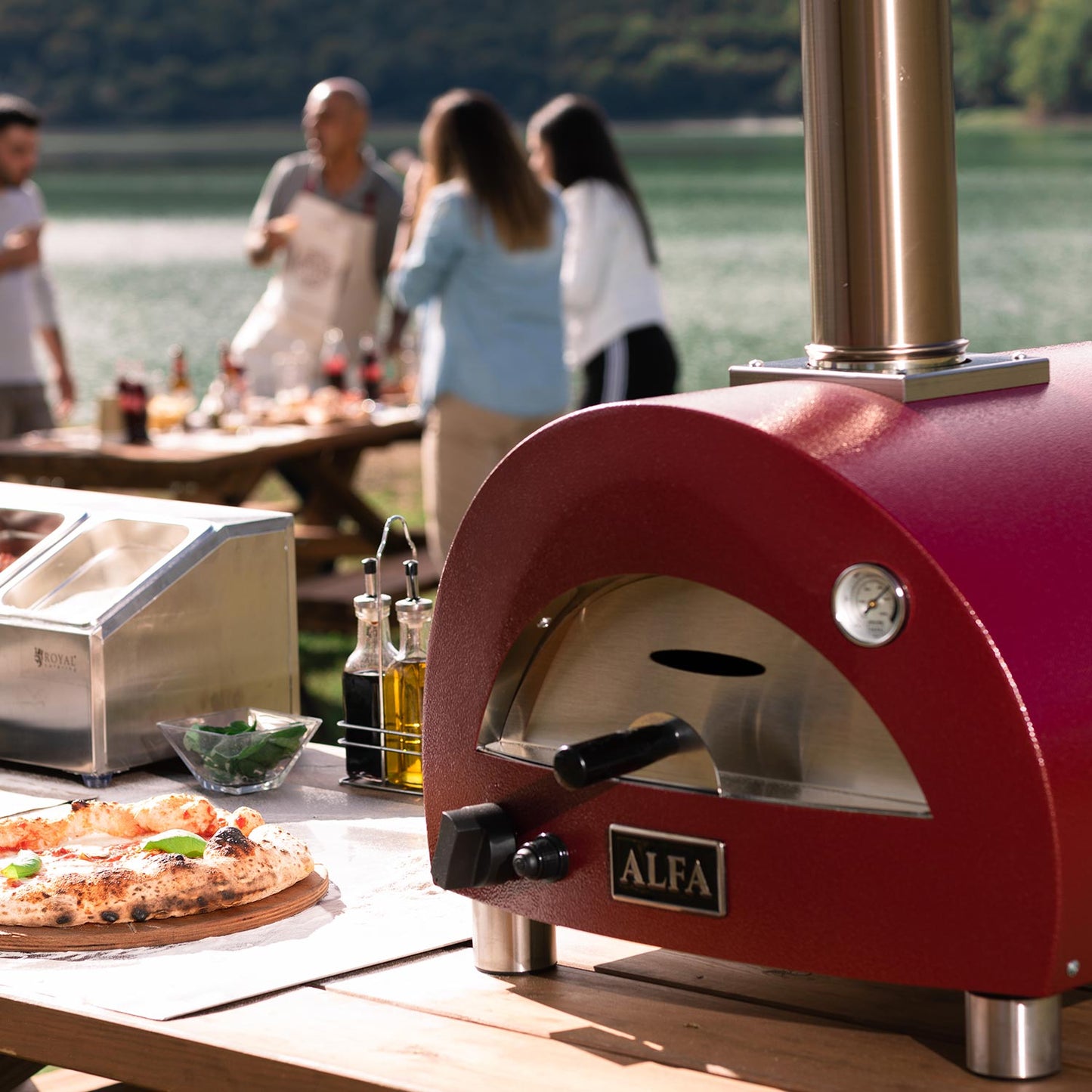 Alfa Moderno Portable Pizza Oven in Ardesia Grey (Propane)