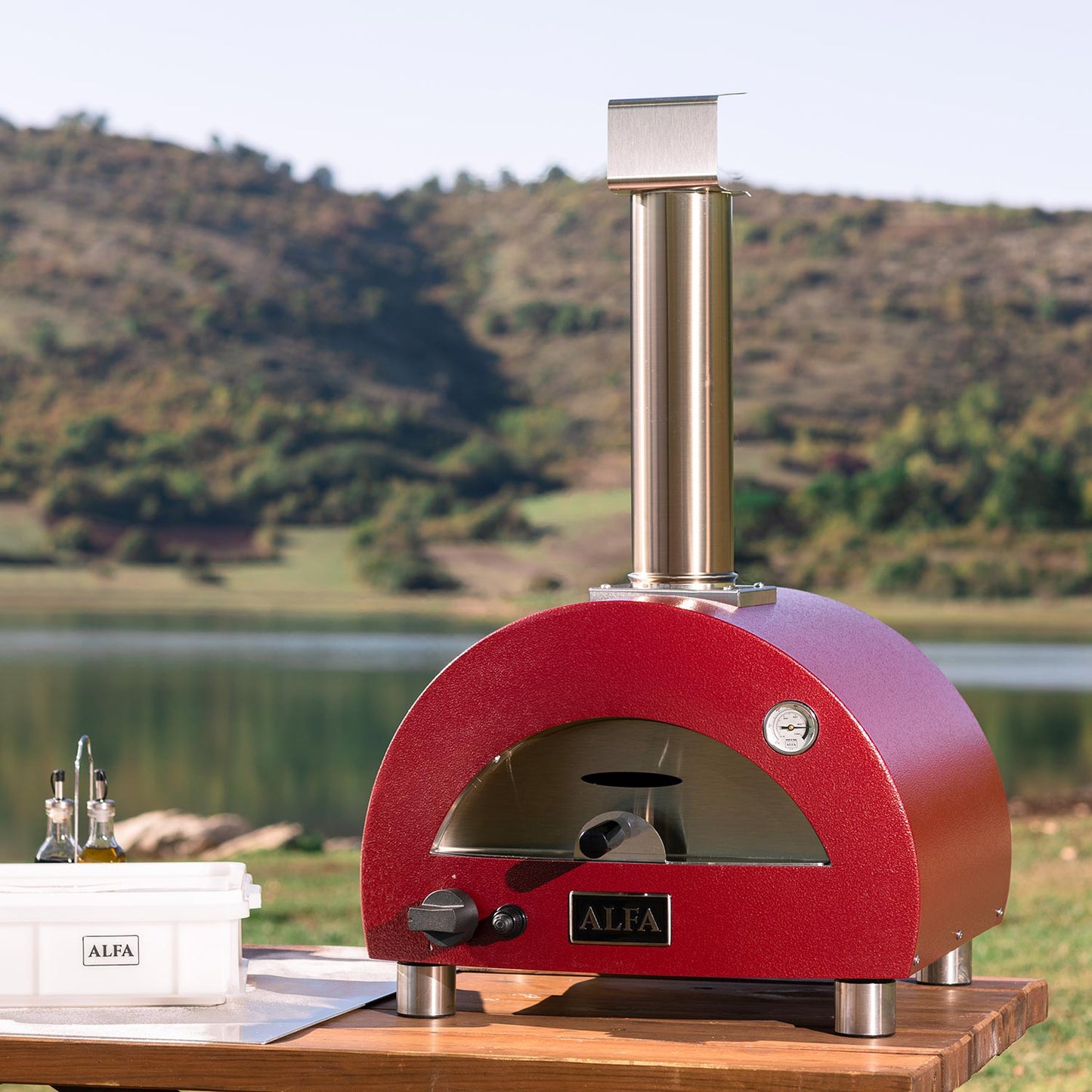 Alfa Moderno Portable Pizza Oven in Ardesia Grey (Propane)