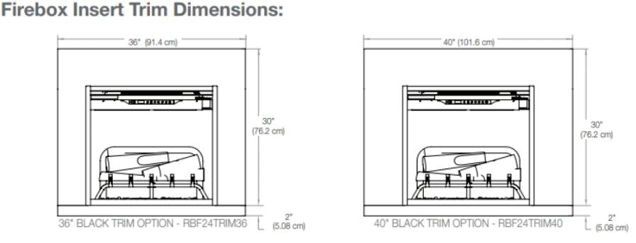 Dimplex Revillusion 36-inch Installation Trim Kit for 24" Electric Firebox RBF24TRIM36
