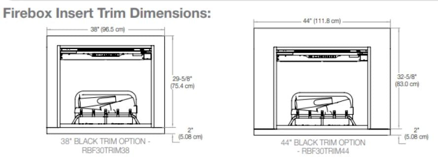 Dimplex Revillusion 44-inch Installation Trim Kit for 30" Electric Firebox RBF30TRIM44