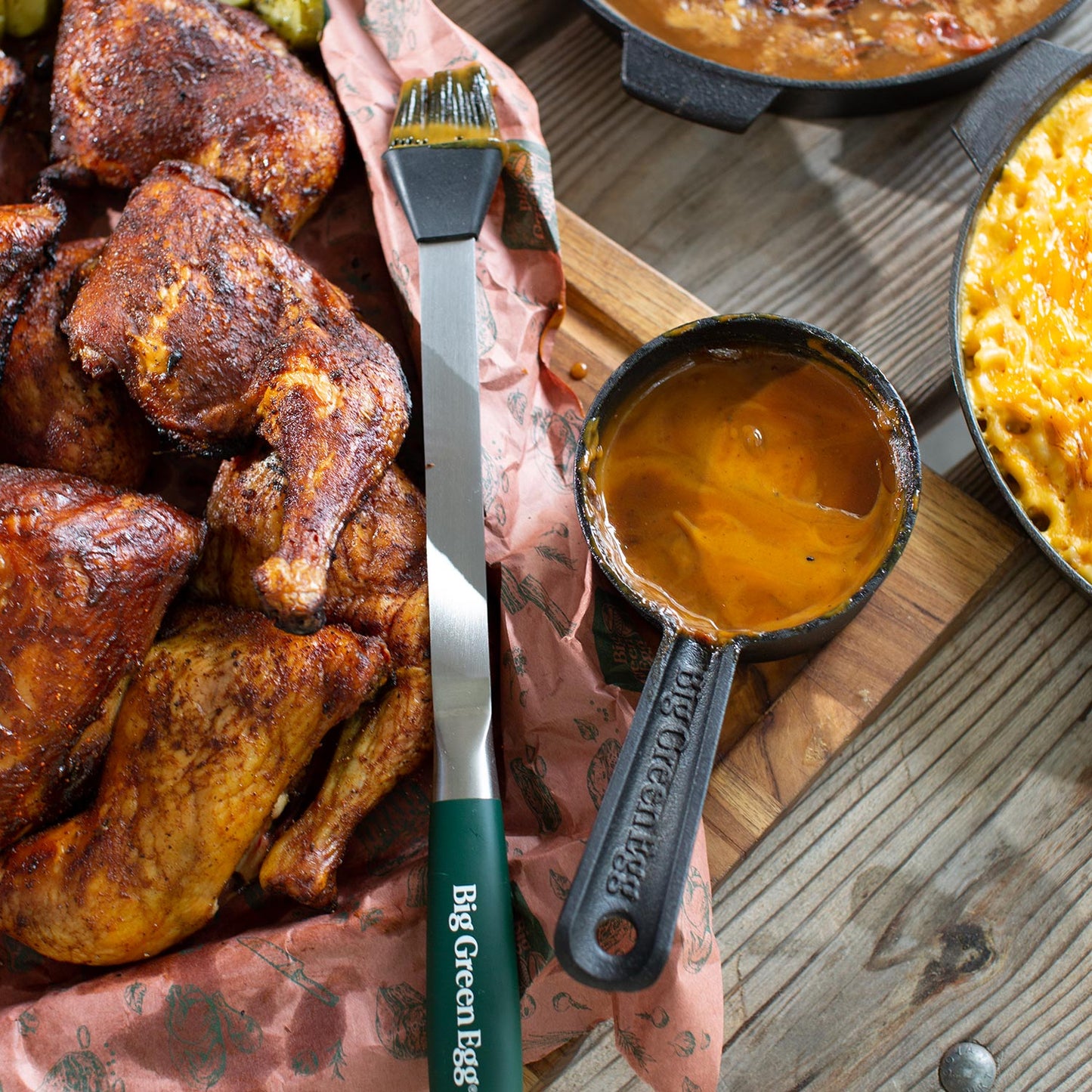 Cast Iron Saucepot with Basting Brush