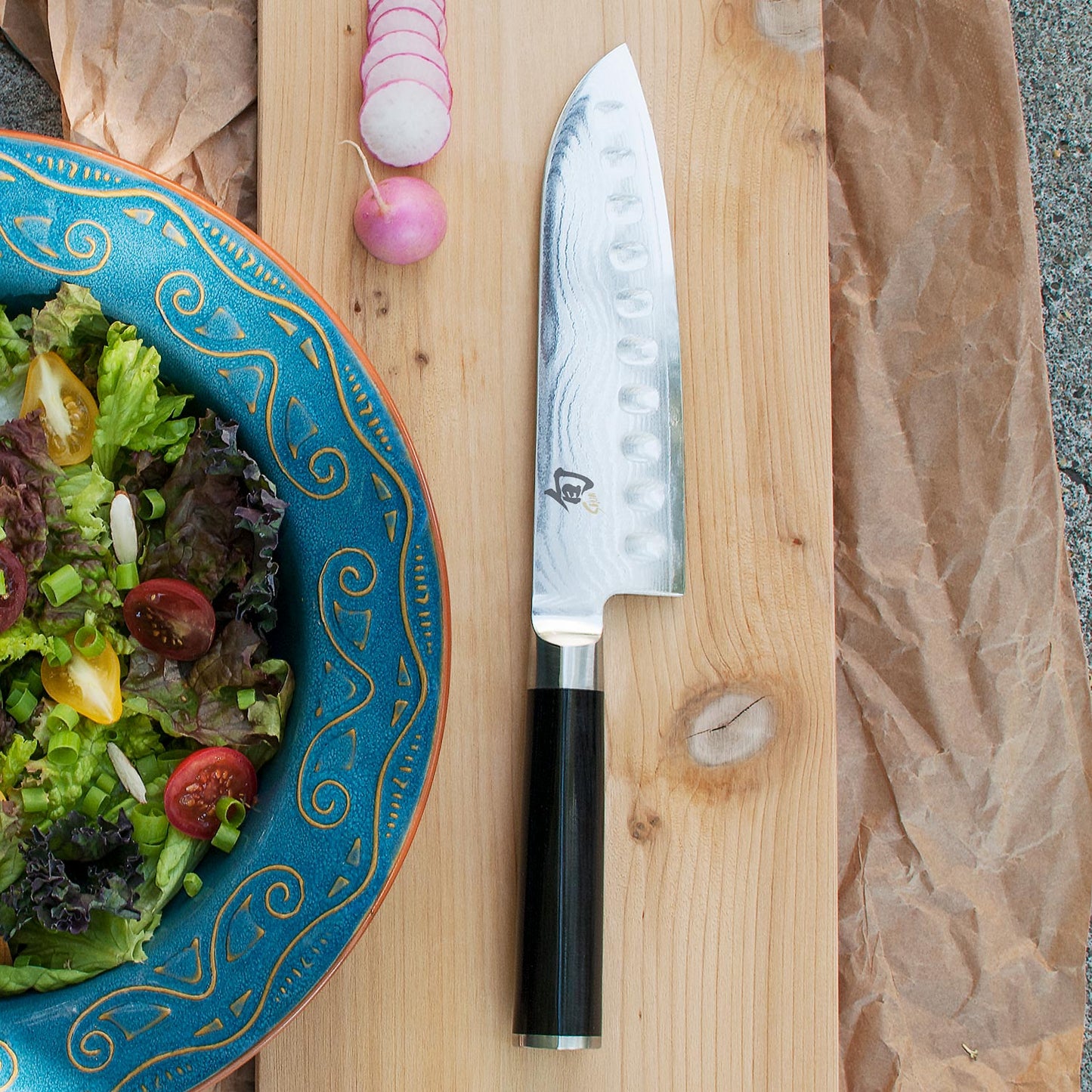 Shun Classic 7" Hollow-Ground Santoku Knife DM0718