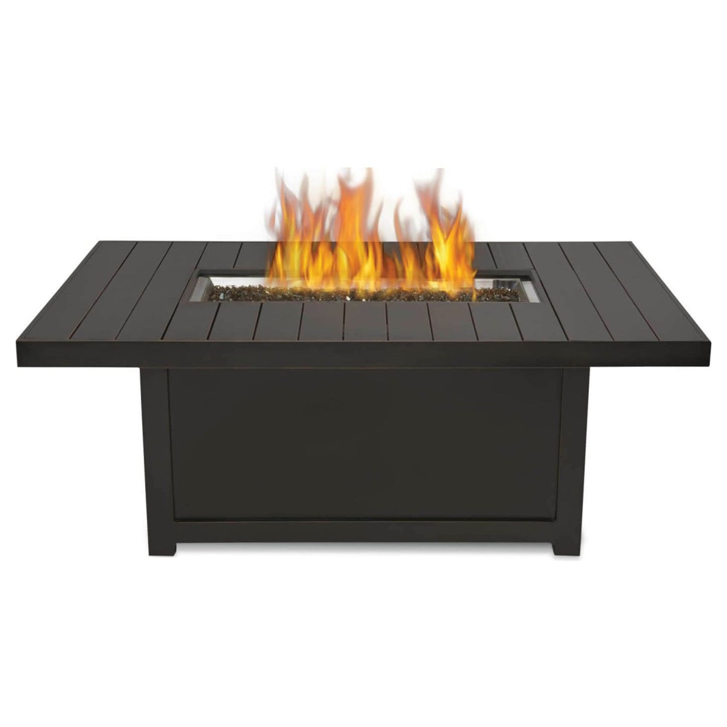 St. Tropez Rectangle Patioflame Table w/ Glass Wind Guard