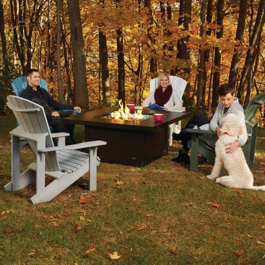 St. Tropez Square Patioflame Table w/ Glass Wind Guard