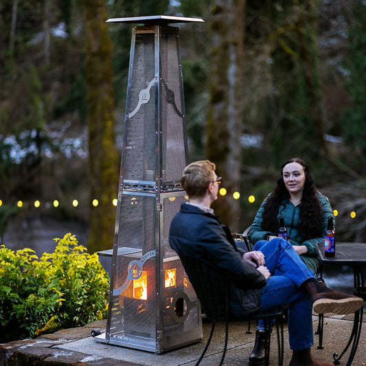 Timber Stoves Lil’ Timber Patio Heater (Stainless) with Elite Safety Cage