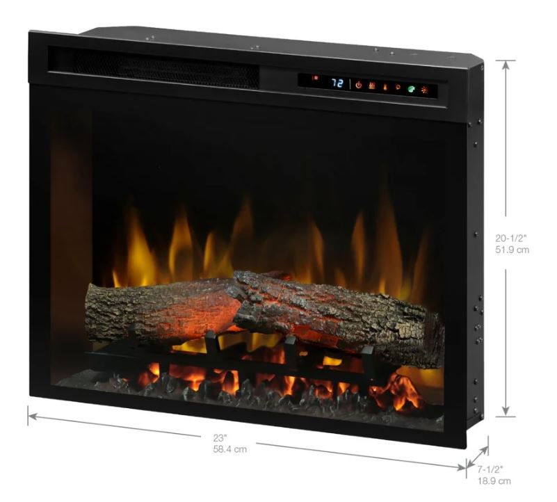 Dimplex Multi-Fire XHD 23-inch Plug-in Electric Firebox with Realogs