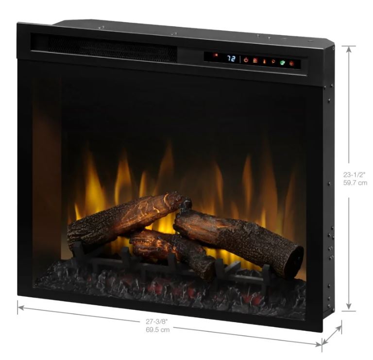 Dimplex Multi-Fire XHD 28-inch Plug-in Electric Firebox with Realogs