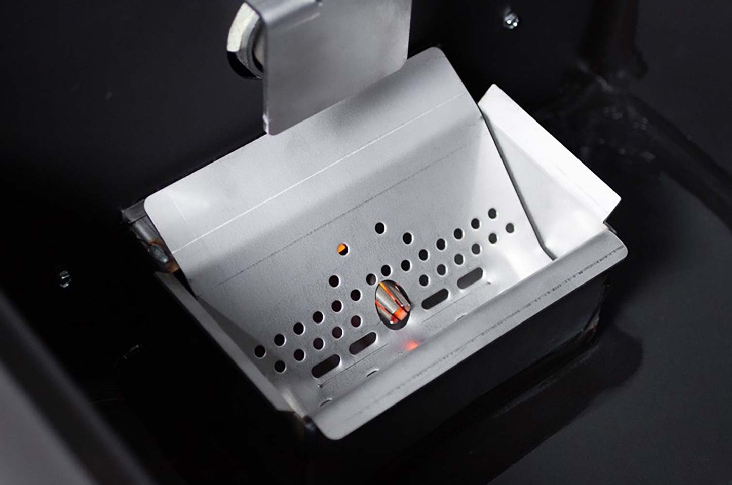 Yoder Smokers YS640s Pellet Grill on Competition Cart w/ Storage Drawer (Black) + T-Stat Door Kit & Stainless Side Shelves