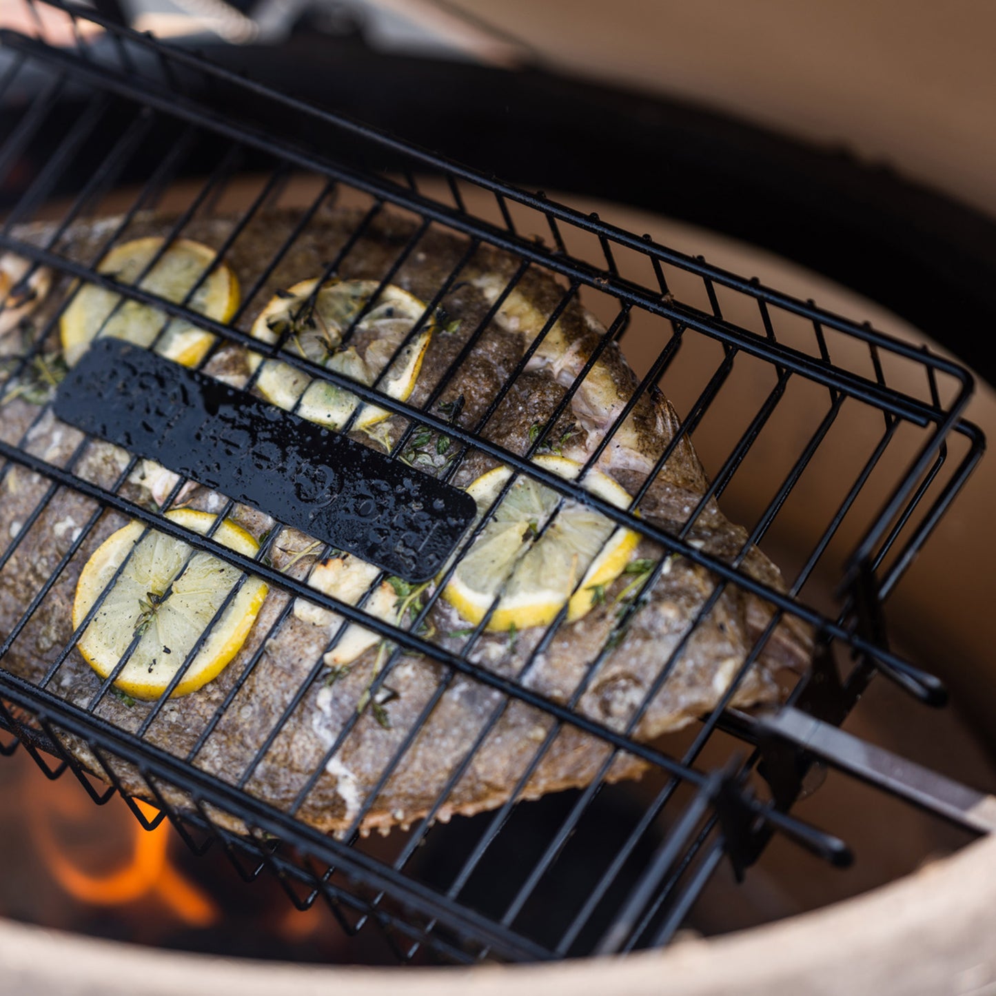 Flat Basket for Big Green Egg Rotisserie