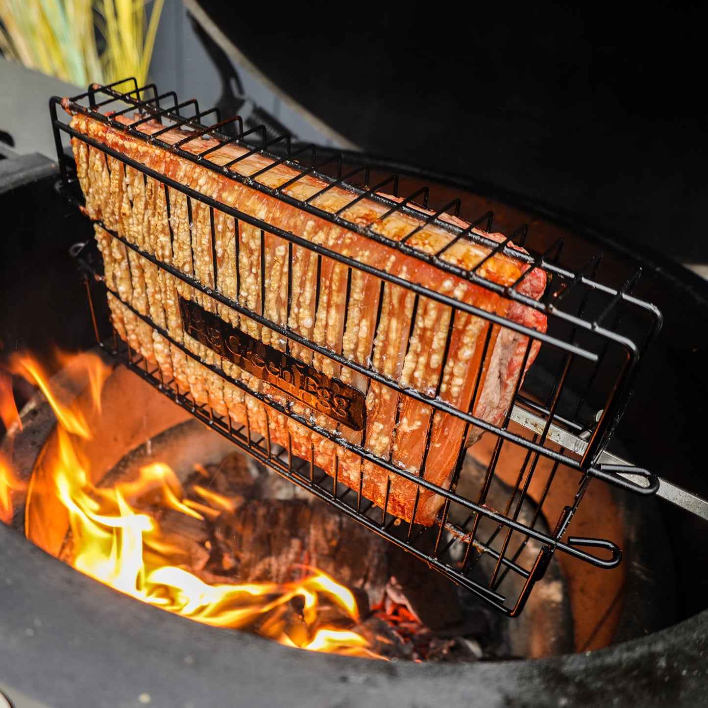 Flat Basket for Big Green Egg Rotisserie