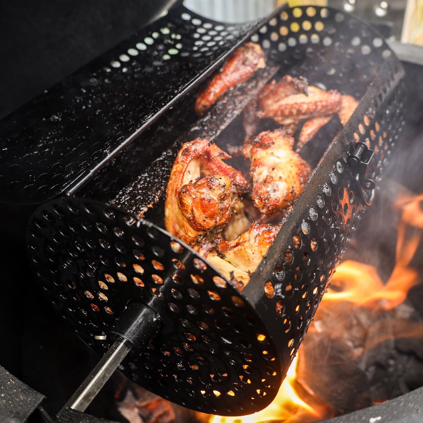 Tumbler Basket for Big Green Egg Rotisserie