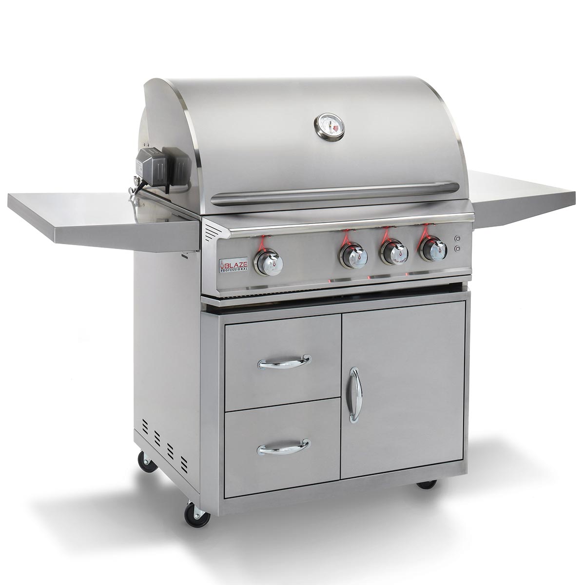 Blaze PRO 34" 3-Burner Built-In Gas Grill w/ Grill Cart