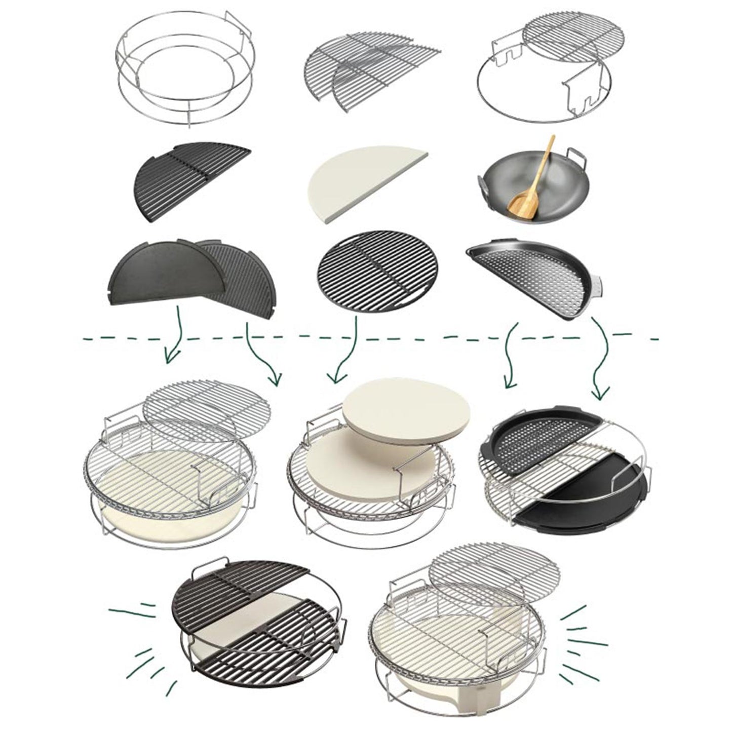 5-Piece EGGspander Kit (Large Big Green Egg)