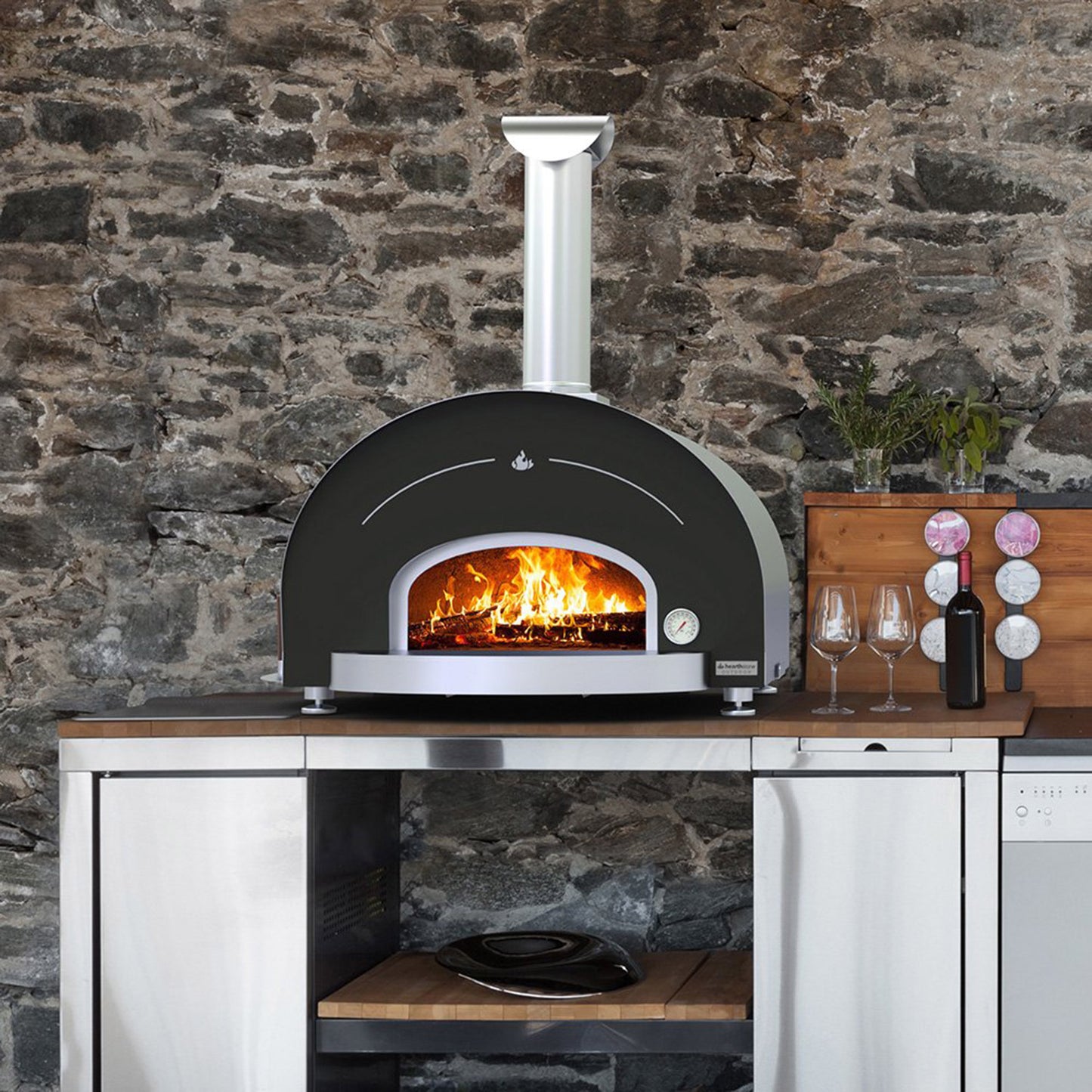 Genio Wood-Fired Pizza Oven 4.0 (Stainless/Black)