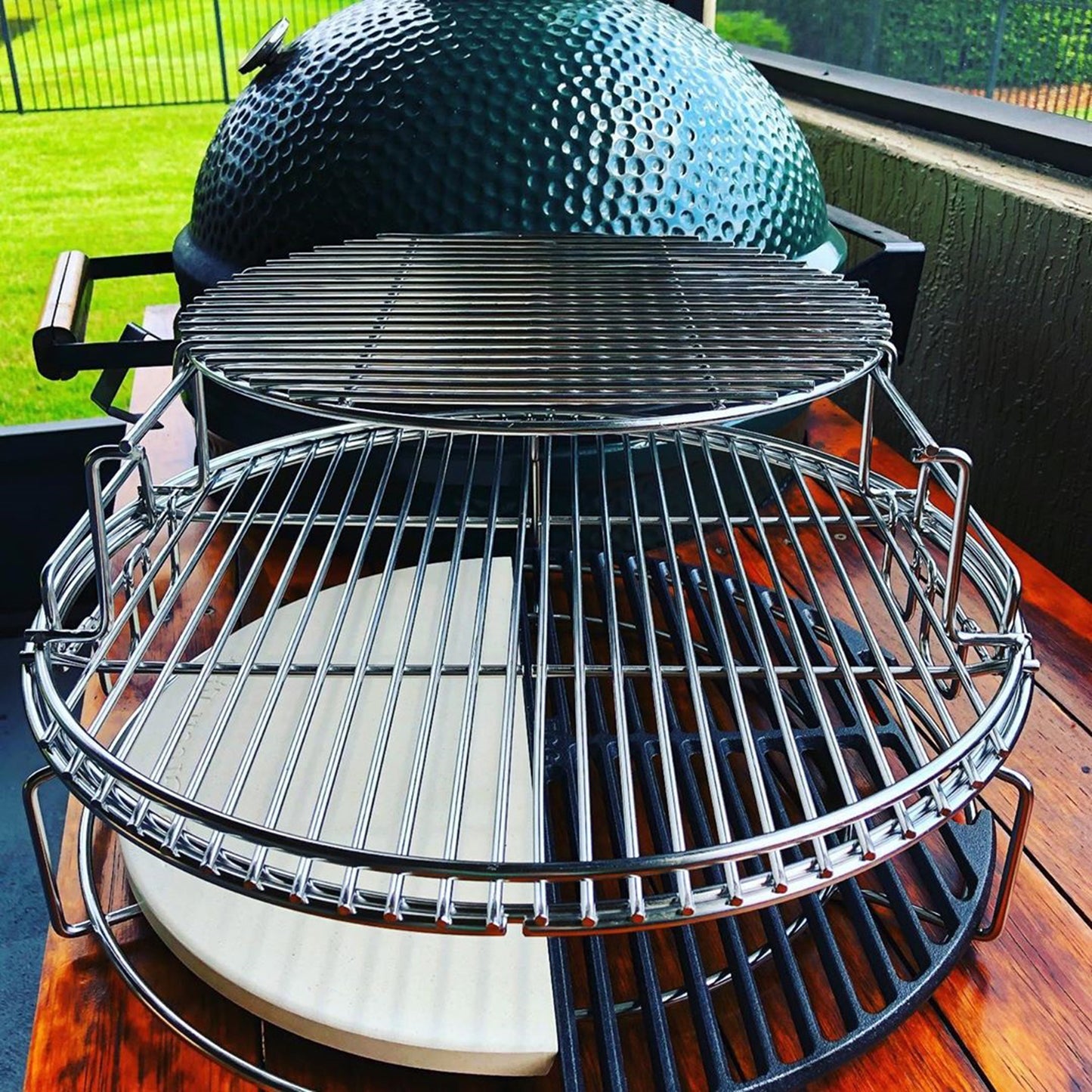 Half Moon convEGGtor for Large Big Green Egg