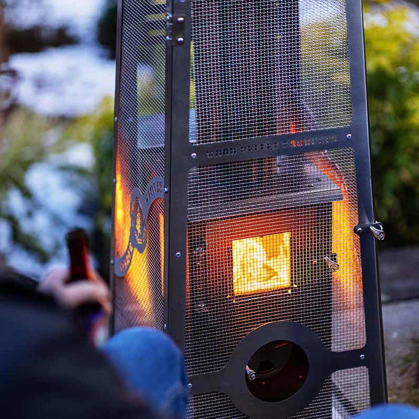 Timber Stoves Lil’ Timber Patio Heater (Stainless) with Elite Safety Cage