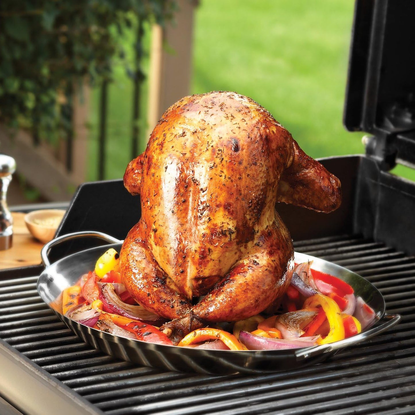 Outset QS56 2-IN-1 Roasting Wok Stainless Steel