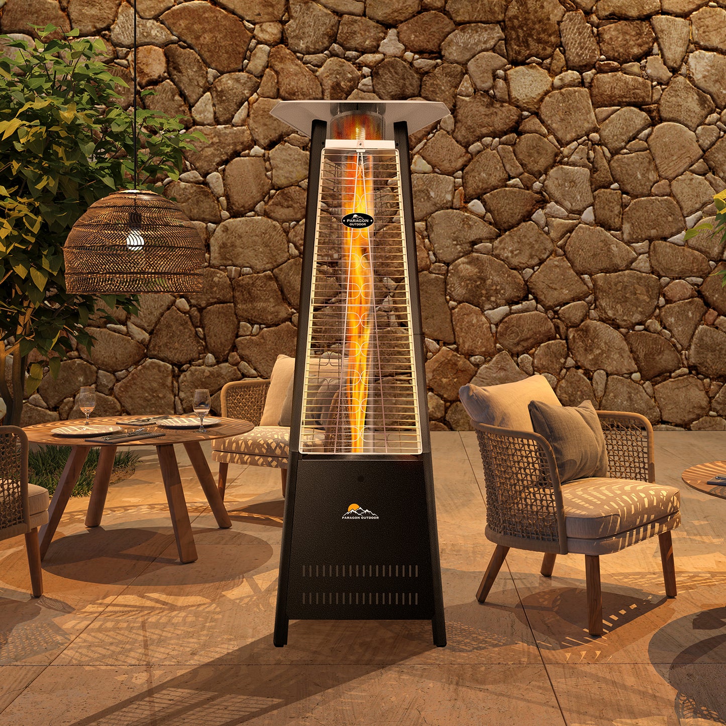 Paragon Outdoor BOOST Gas Flame Tower Heater (Hammered Black) OH-642BL