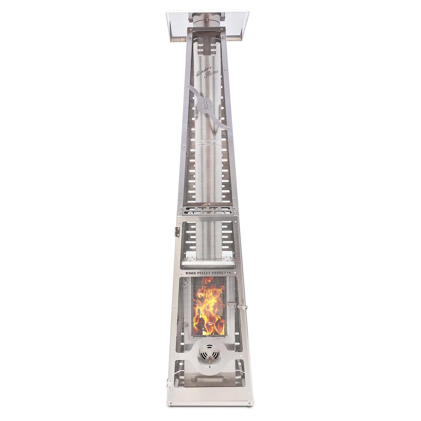 Timber Stoves Revere Large Patio Heater (Stainless) with Elite Safety Cage