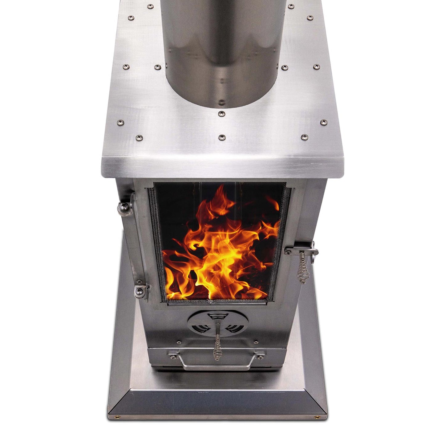Timber Stoves Revere Large Patio Heater (Stainless) with Elite Safety Cage
