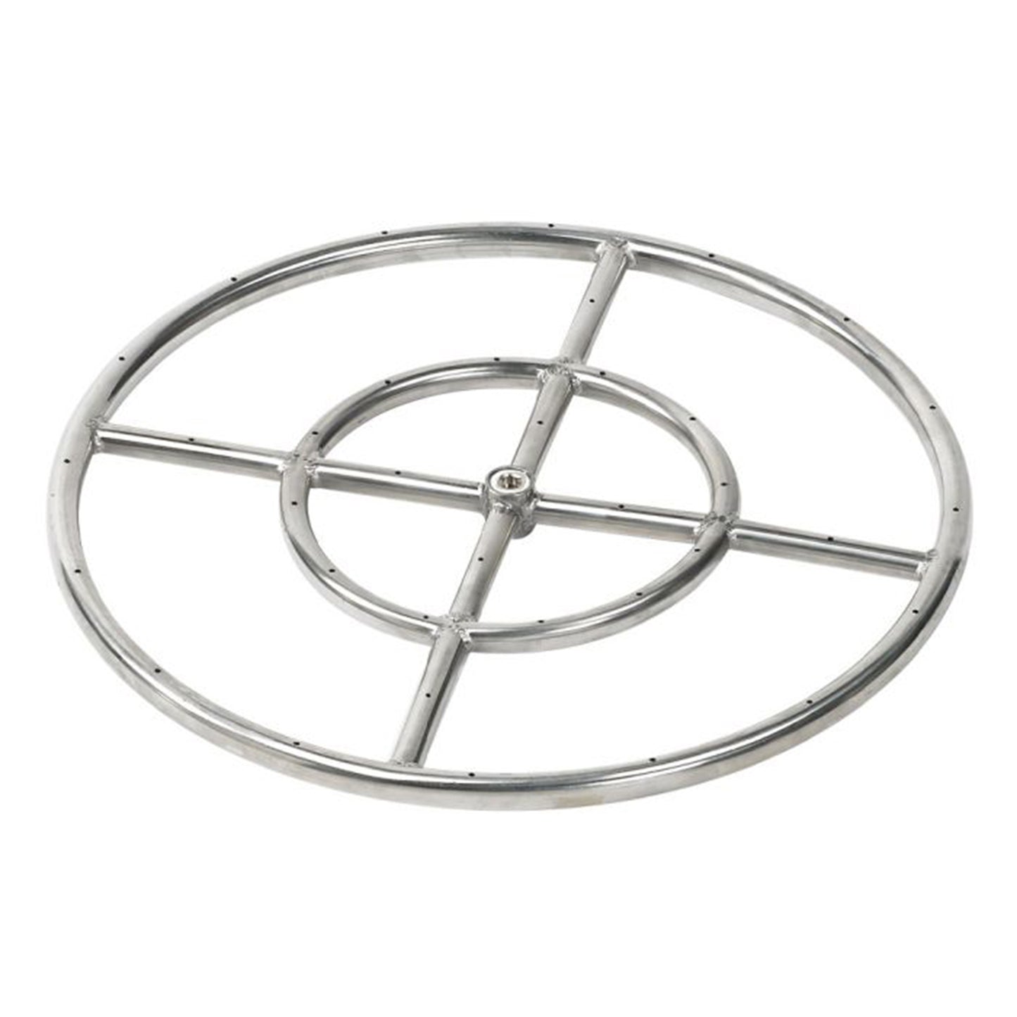 18" Double Ring Stainless Steel Burner with 1/2" Inlet for Natural Gas
