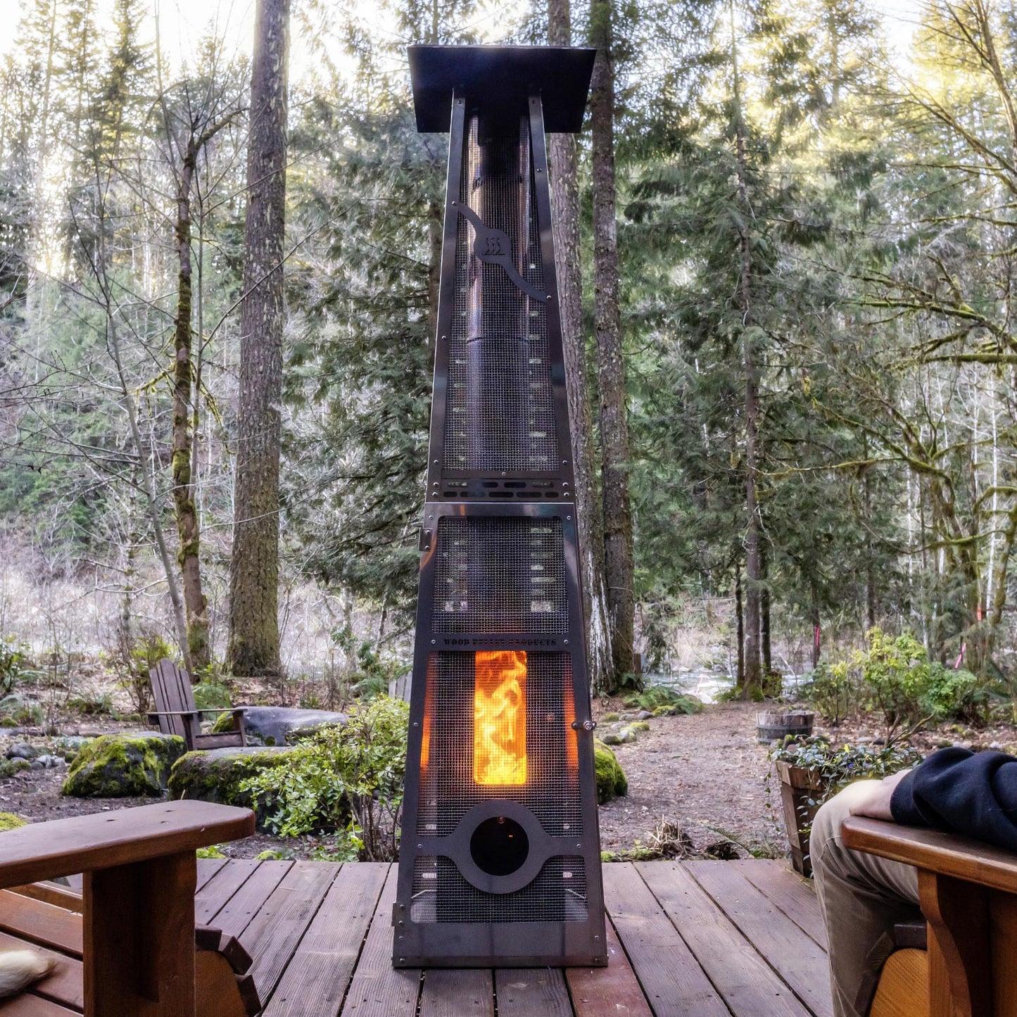 Timber Stoves Big Timber Patio Heater (Stainless) with Elite Safety Cage