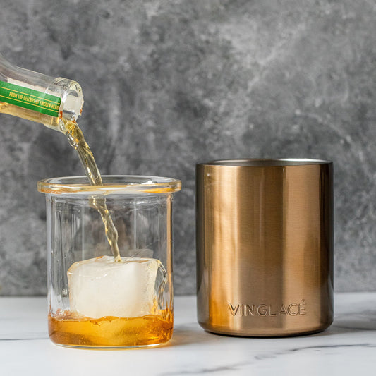 Vinglacé Glass Lined Low Ball Whiskey Tumblers
