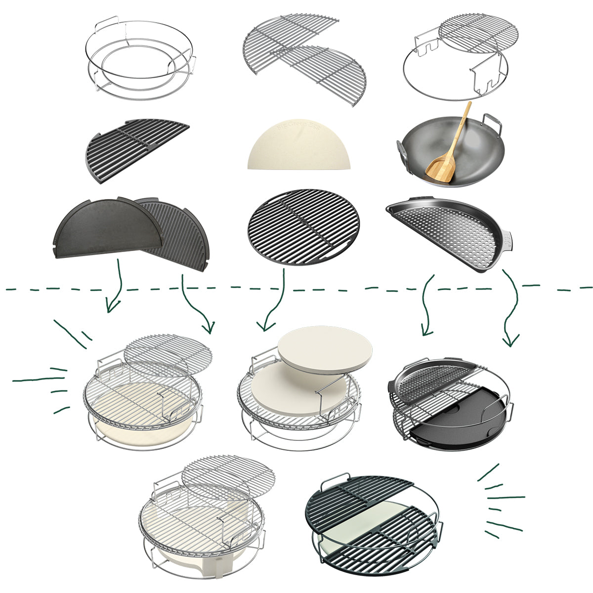 5-Piece EGGspander Kit (XL Big Green Egg)