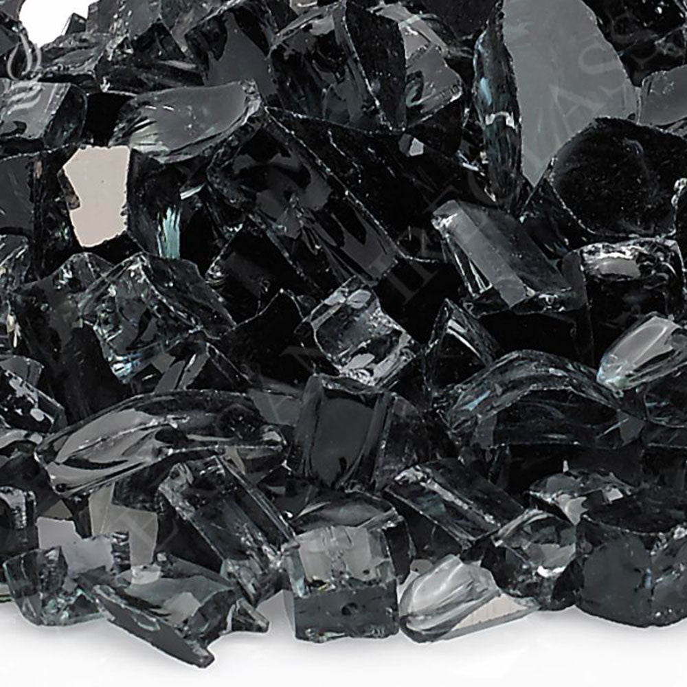 1/2” Black Non-Reflective Fire Pit Glass (10lb Jar)