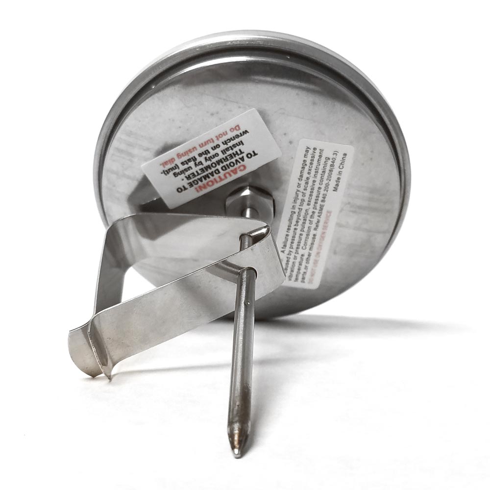 Outdoor Gourmet Grill & Smoker Thermometer 3" Dial 3" probe 100-750° F