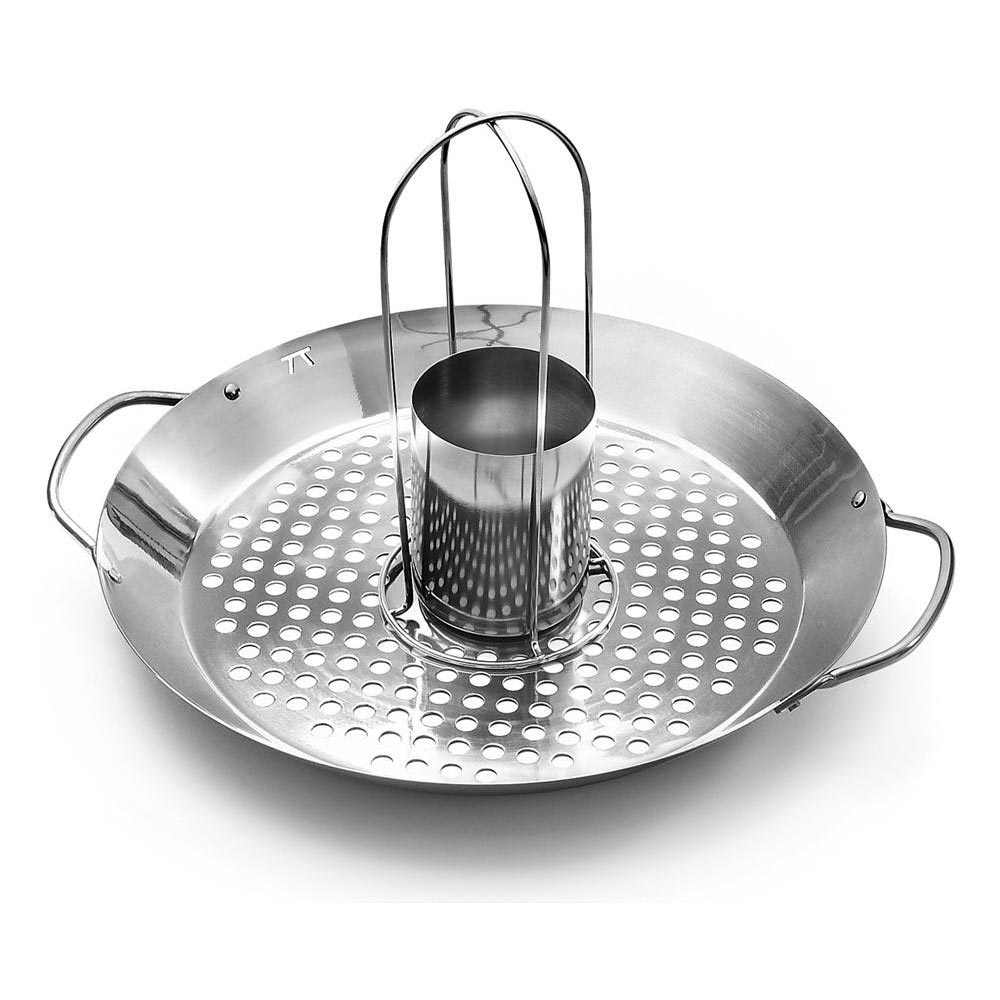 Outset QS56 2-IN-1 Roasting Wok Stainless Steel