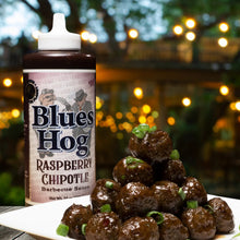 Load image into Gallery viewer, Blues Hog Raspberry Chipotle BBQ Sauce (25oz) Squeeze Bottle
