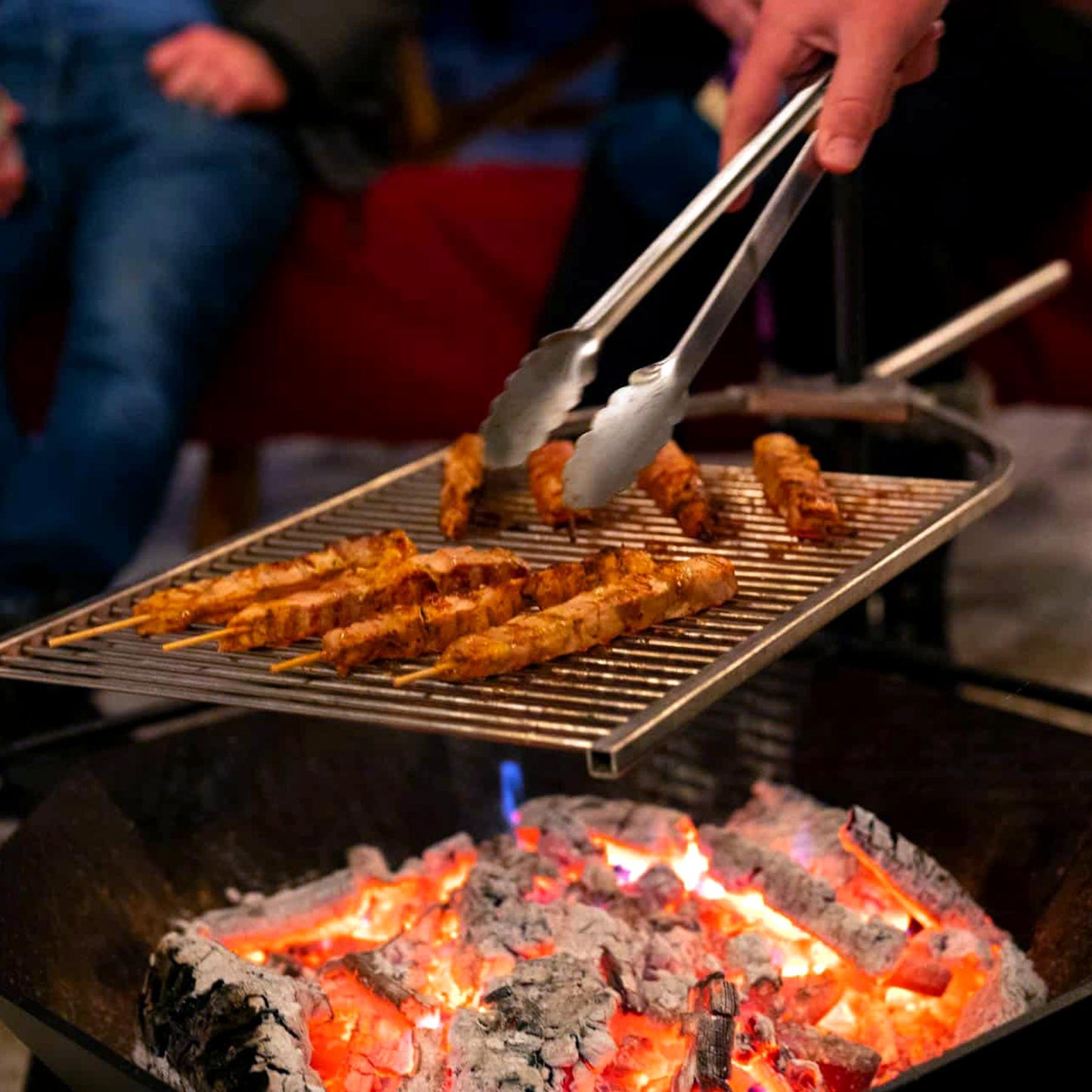 Iron Embers Adjustable BBQ Grill (Stainless Steel)