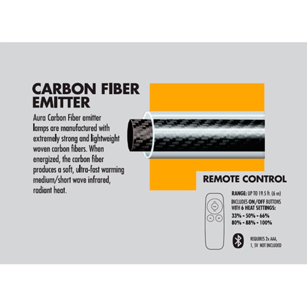Aura CF1500 Carbon Fiber Infrared Heater w/ Remote