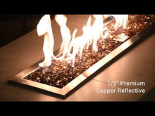 Load and play video in Gallery viewer, 1/2” Copper Reflective Fire Pit Glass (10lb Jar)
