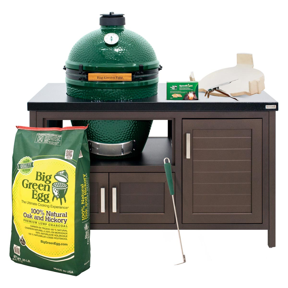 Large Big Green Egg + 53in Modern Farmhouse Table Package