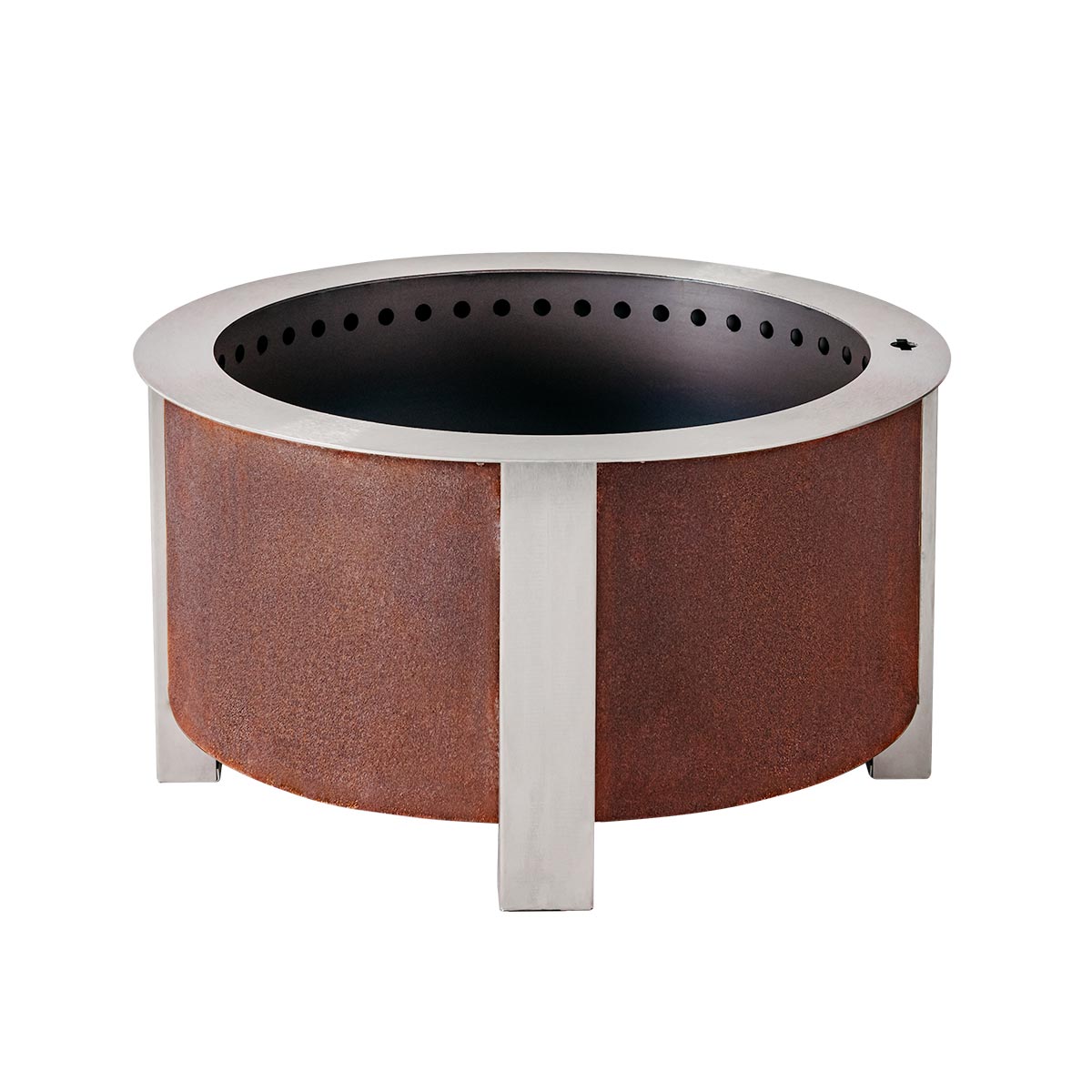 Breeo X Series 24 Smokeless Fire Pit (Patina) with Ash Removal Tool