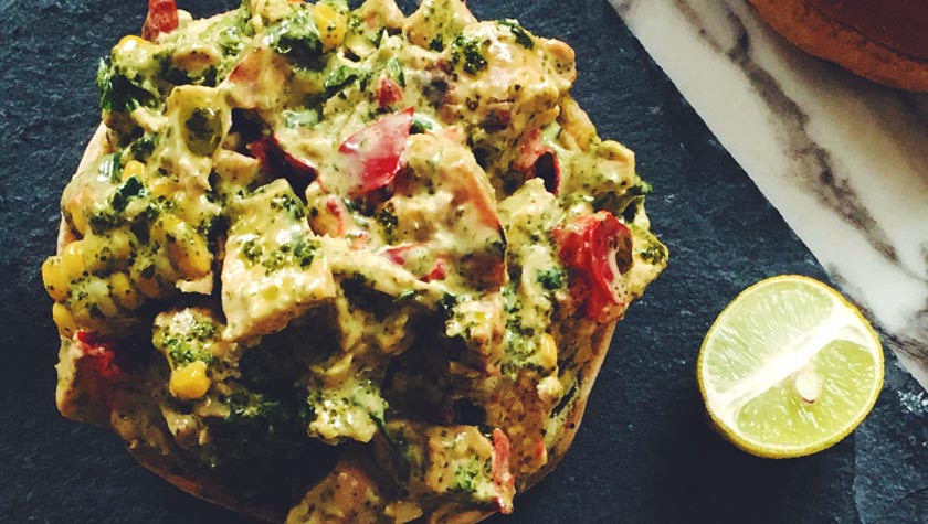 CHIMICHURRI SMOKED CHICKEN SALAD SANDWICH