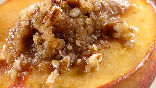 PECAN PRALINE STUFFED PEACHES
