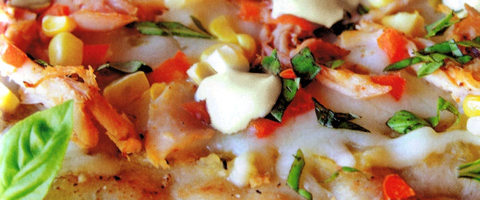 GREEN TOMATO PIZZA WITH SMOKED CHICKEN