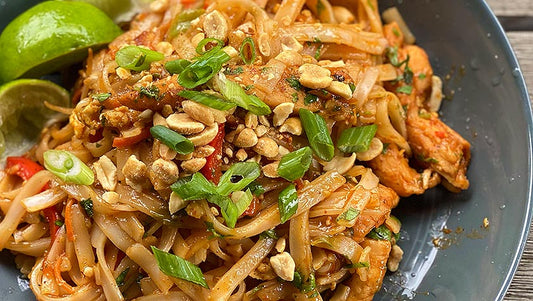 Chicken Pad Thai on the Big Green Egg