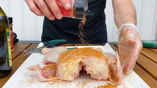 Quick Spatchcock Chicken on the Big Green Egg