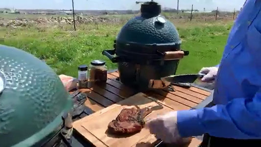 Caveman Style Ribeye on the Big Green Egg