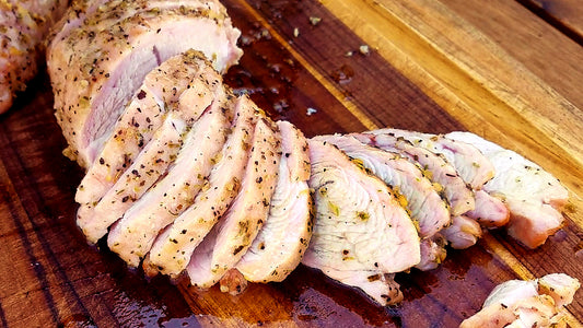 garlic herb roasted turkey breast big green egg